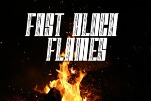 Fast Block Flames: A Bold Decorative Font for Makers