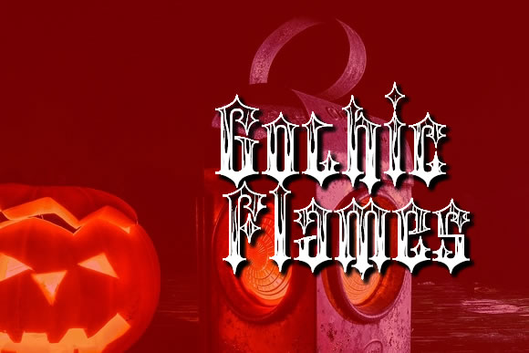 Gothic Flames: A Vintage Blackletter Font for Crafters